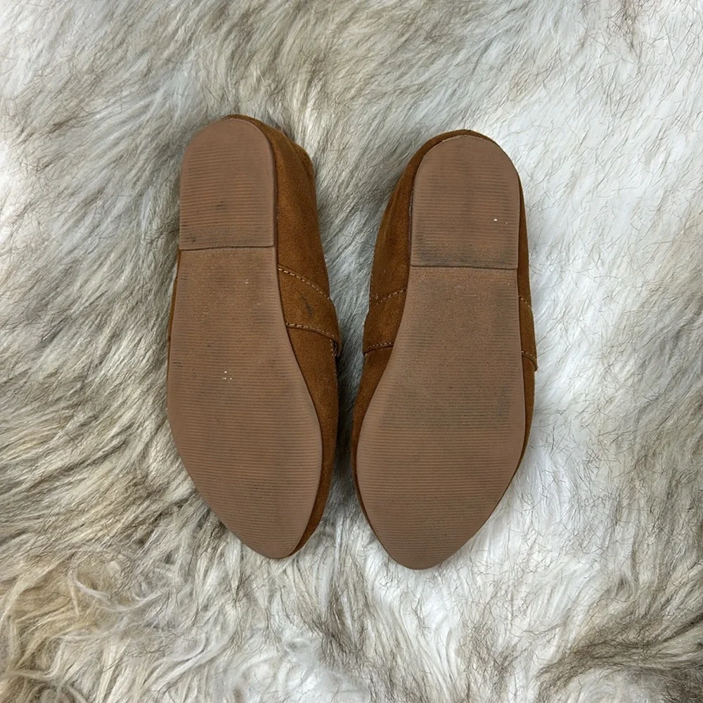 Size 10 Old Navy Brown Suede Slip-On Ballet Bow Shoes